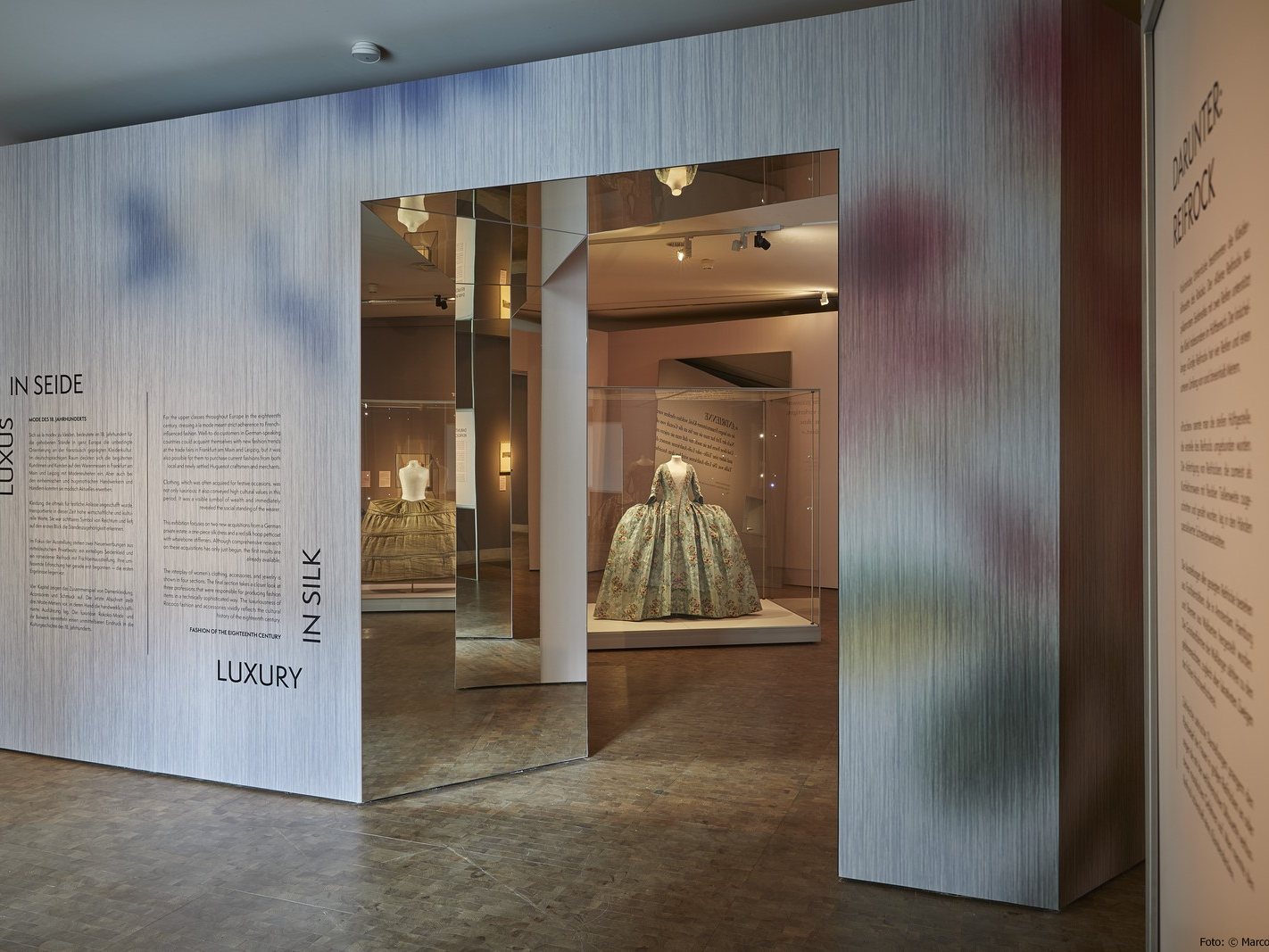 Glass Showcases Luxury in silk